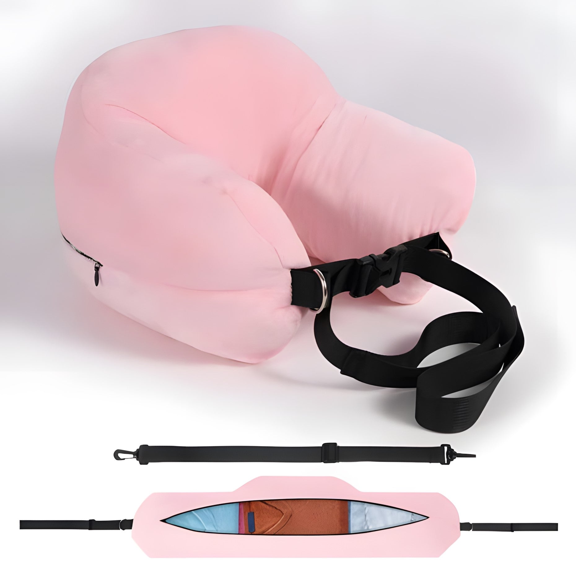 Adjustable U-Shaped Travel Neck Pillow