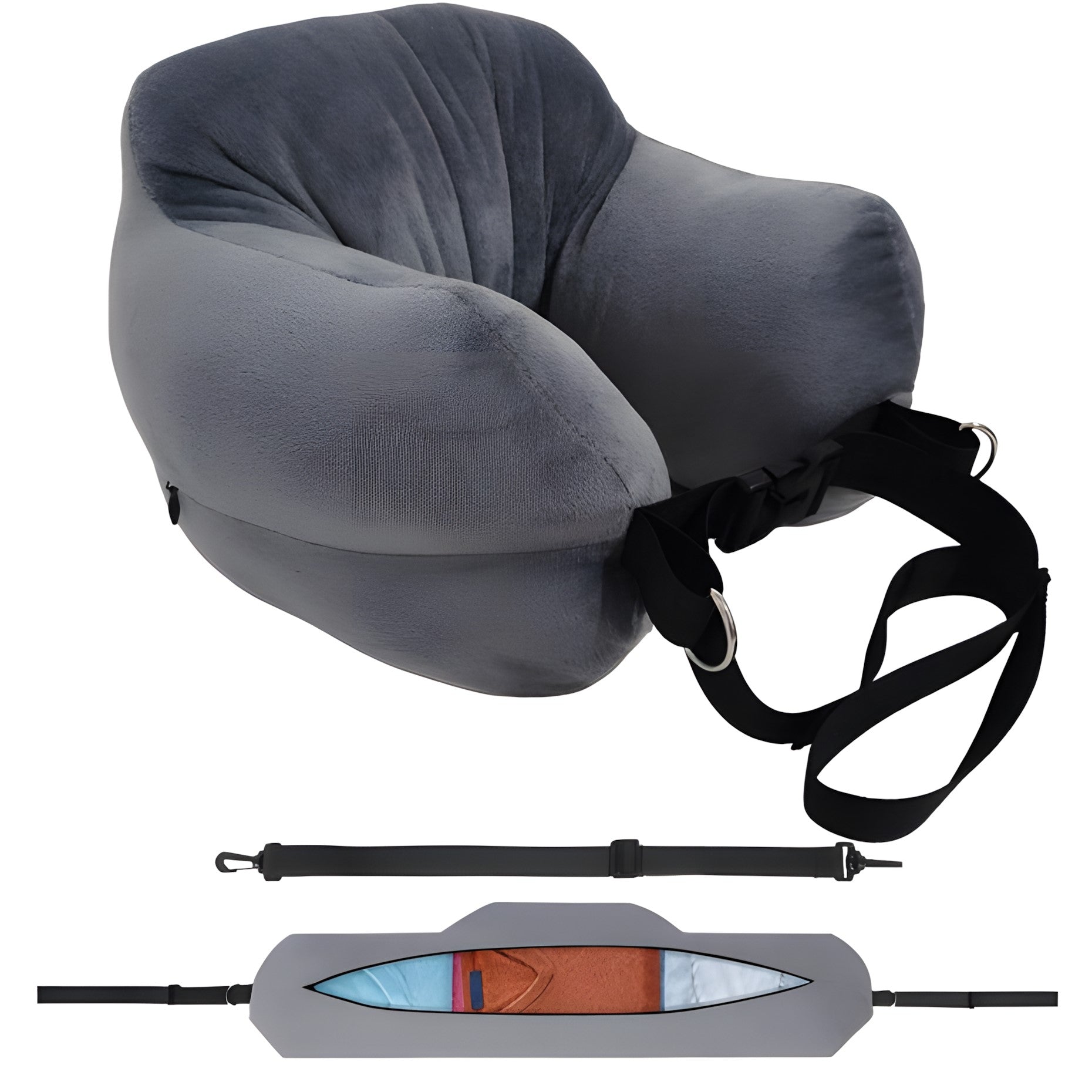 Adjustable U-Shaped Travel Neck Pillow