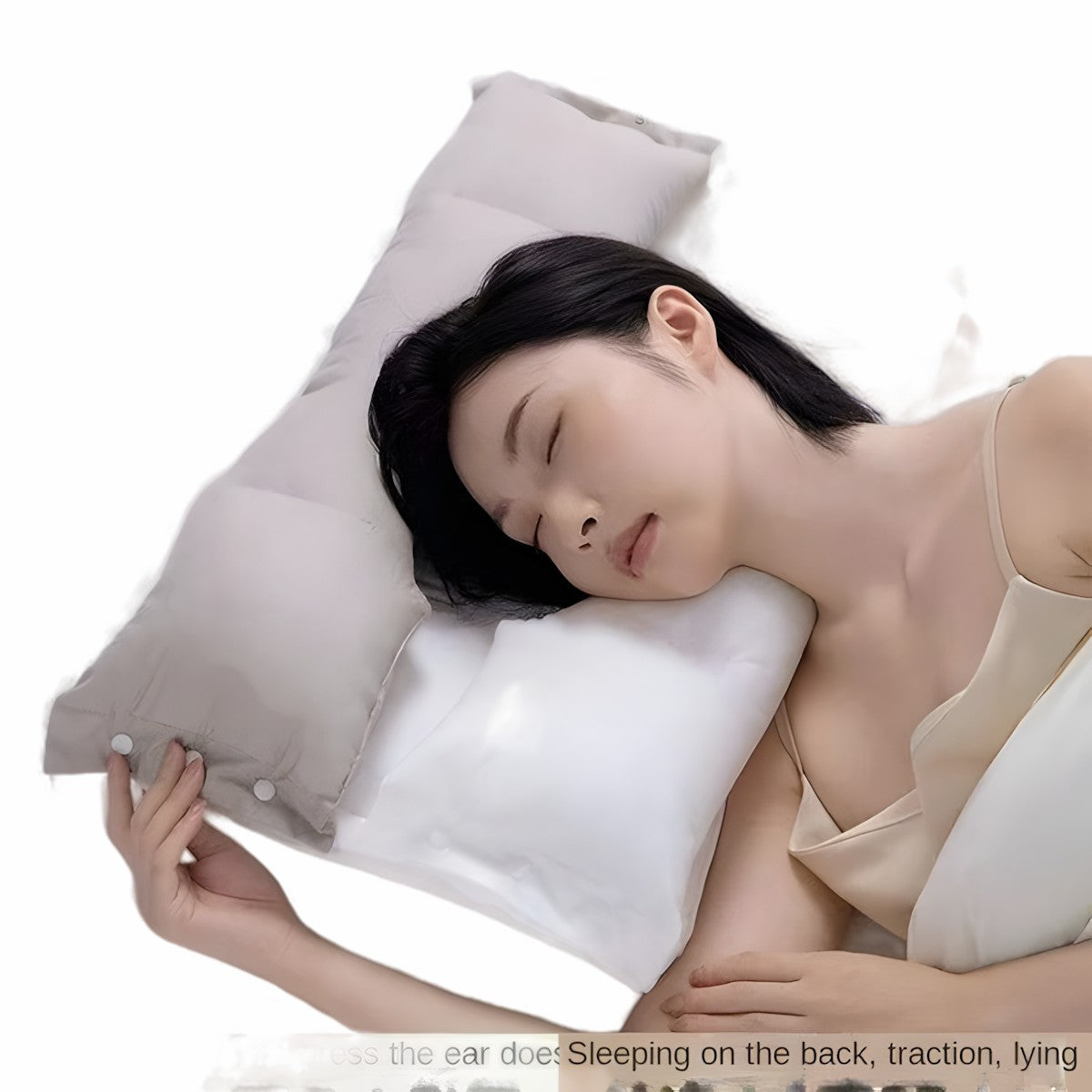 Cotton Two-Way Neck Pillow for Daily Comfort