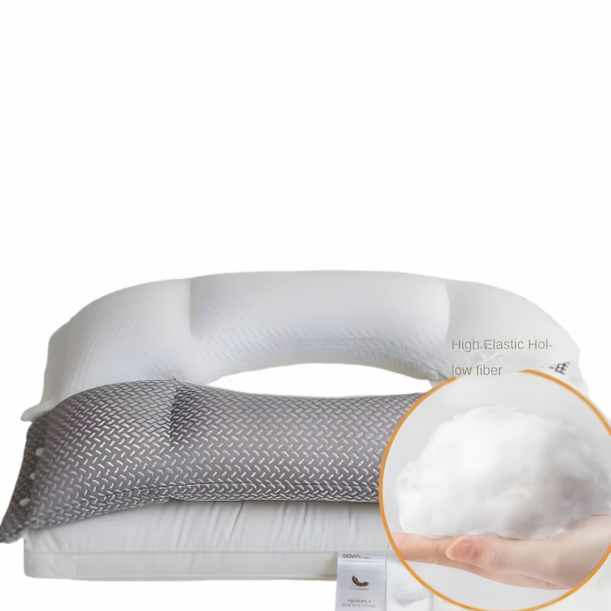 Cotton Two-Way Neck Pillow for Daily Comfort