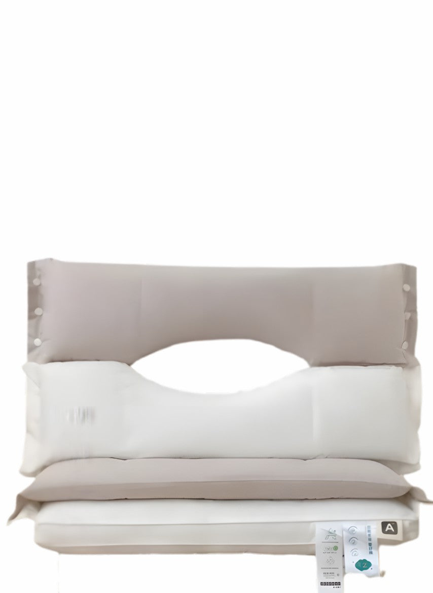 Cotton Two-Way Neck Pillow for Daily Comfort