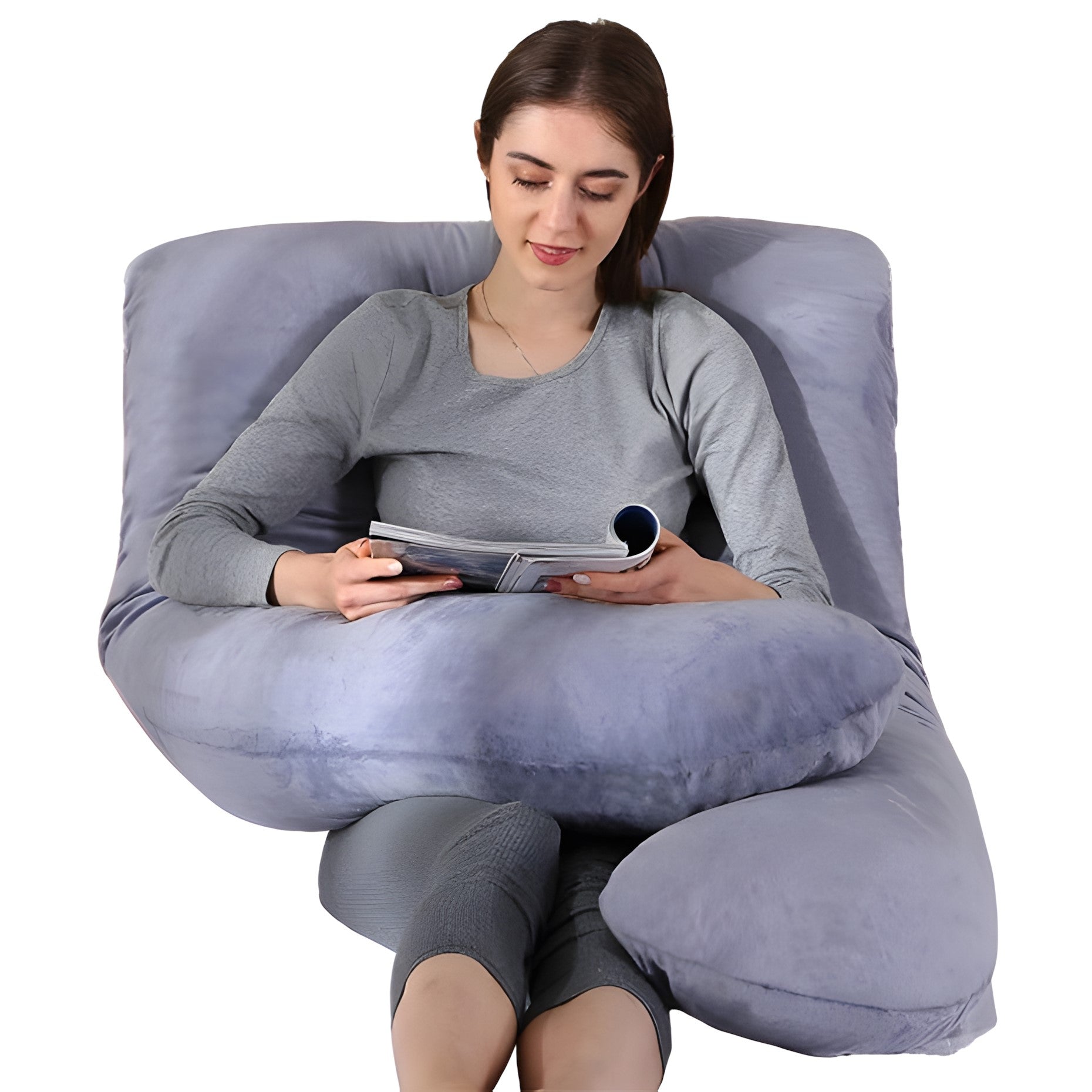 J-Shaped Full Body Support Pillow