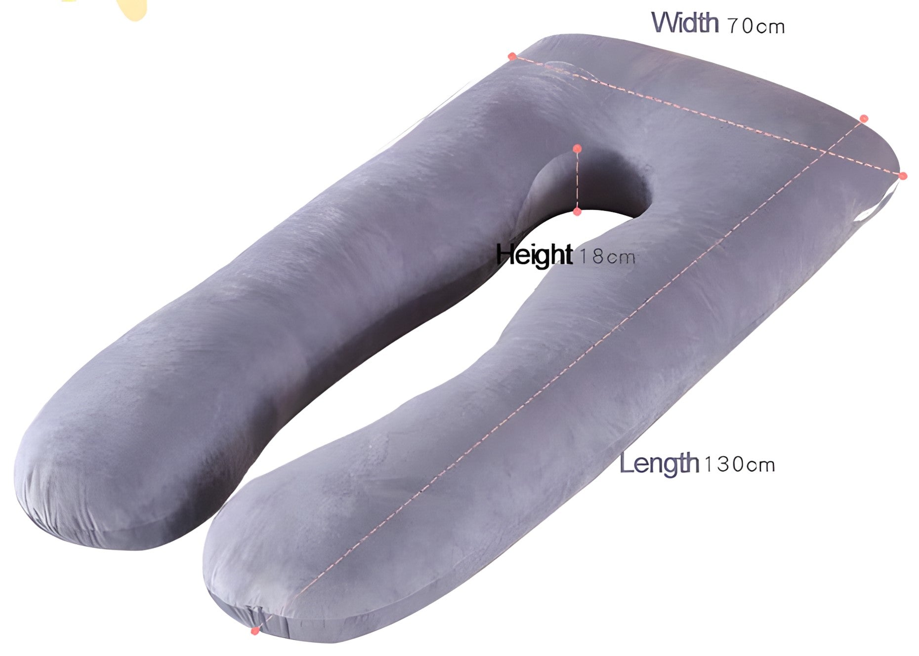 J-Shaped Full Body Support Pillow
