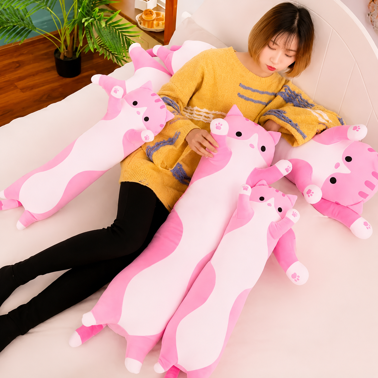 Long Cat Plush Body Pillow Cushion