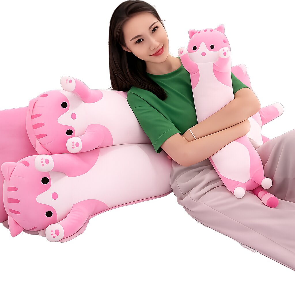 Long Cat Plush Body Pillow Cushion