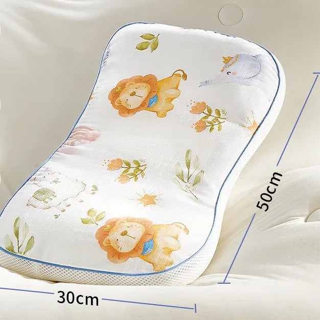 luxpillo-Sided Baby Pillow Breathable Comfortable Neck Spine Support Toddler Pillow Five-Zone Design Children Sleeping Pillow