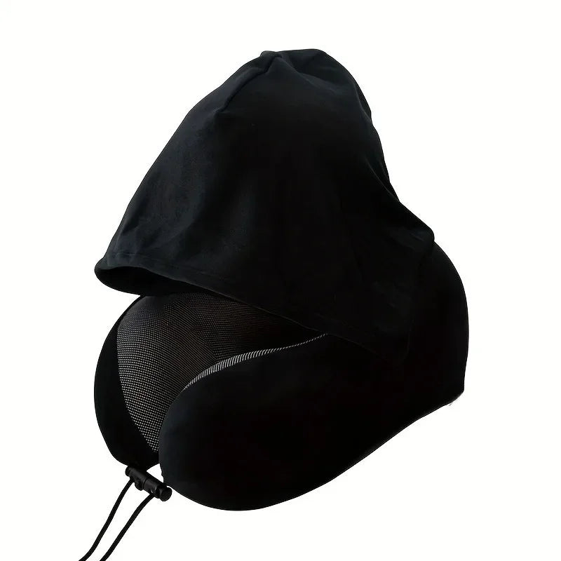 Memory Foam Hooded Travel Neck Pillow