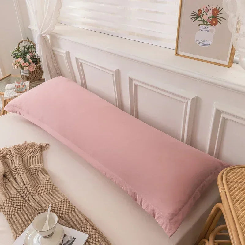 New Skin-friendly Couple Pillowcase Cozy Polyester Long Pillow Case Large Size 120 150 180cm Pillow Cover Hugging Pillow Case