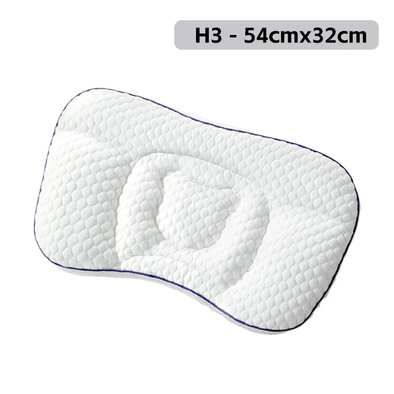 luxpillo-Sided Baby Pillow Breathable Comfortable Neck Spine Support Toddler Pillow Five-Zone Design Children Sleeping Pillow