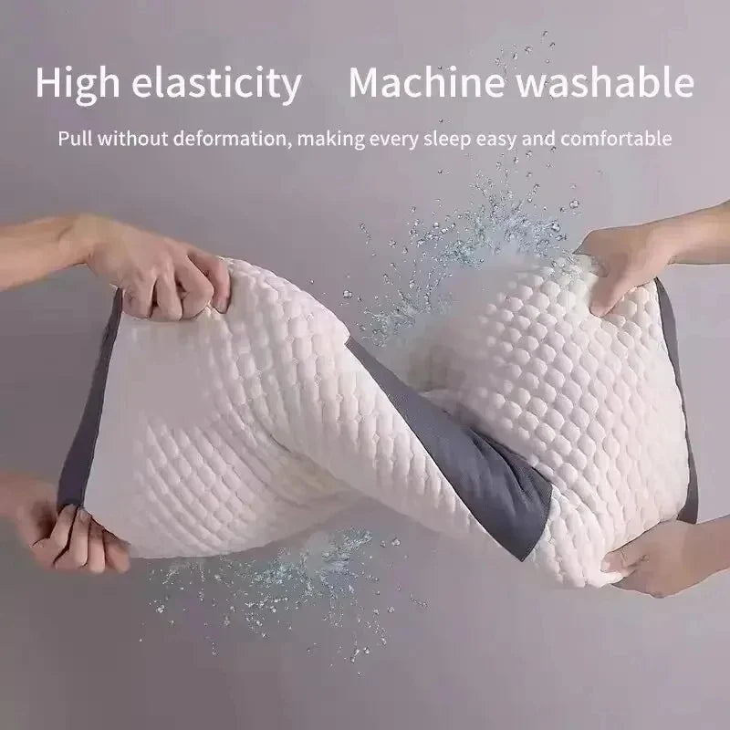 2Pcs Knitted Cotton Cervical Pillow – Spine Protection & Sleep Aid, Adult Special Household & Dormitory Student Pillow Core