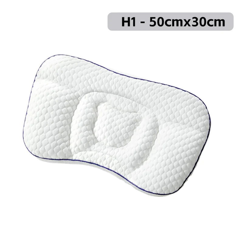 luxpillo-Sided Baby Pillow Breathable Comfortable Neck Spine Support Toddler Pillow Five-Zone Design Children Sleeping Pillow