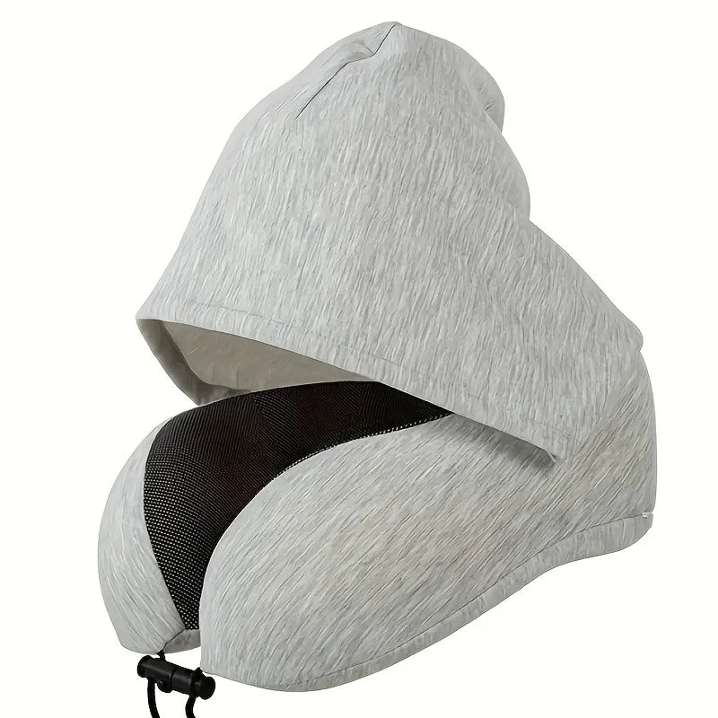 Memory Foam Hooded Travel Neck Pillow