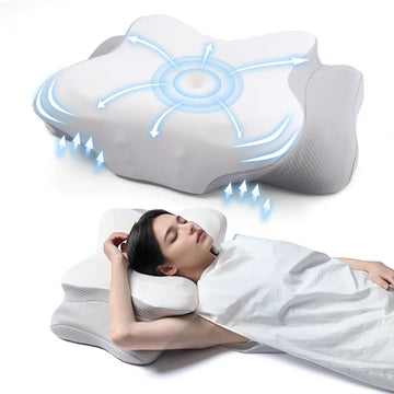 Odorless Orthopedic Pillow For Neck And Shoulder Pain Memory Foam Neck Pillow Ergonomic Sleeping Cervical Pillow