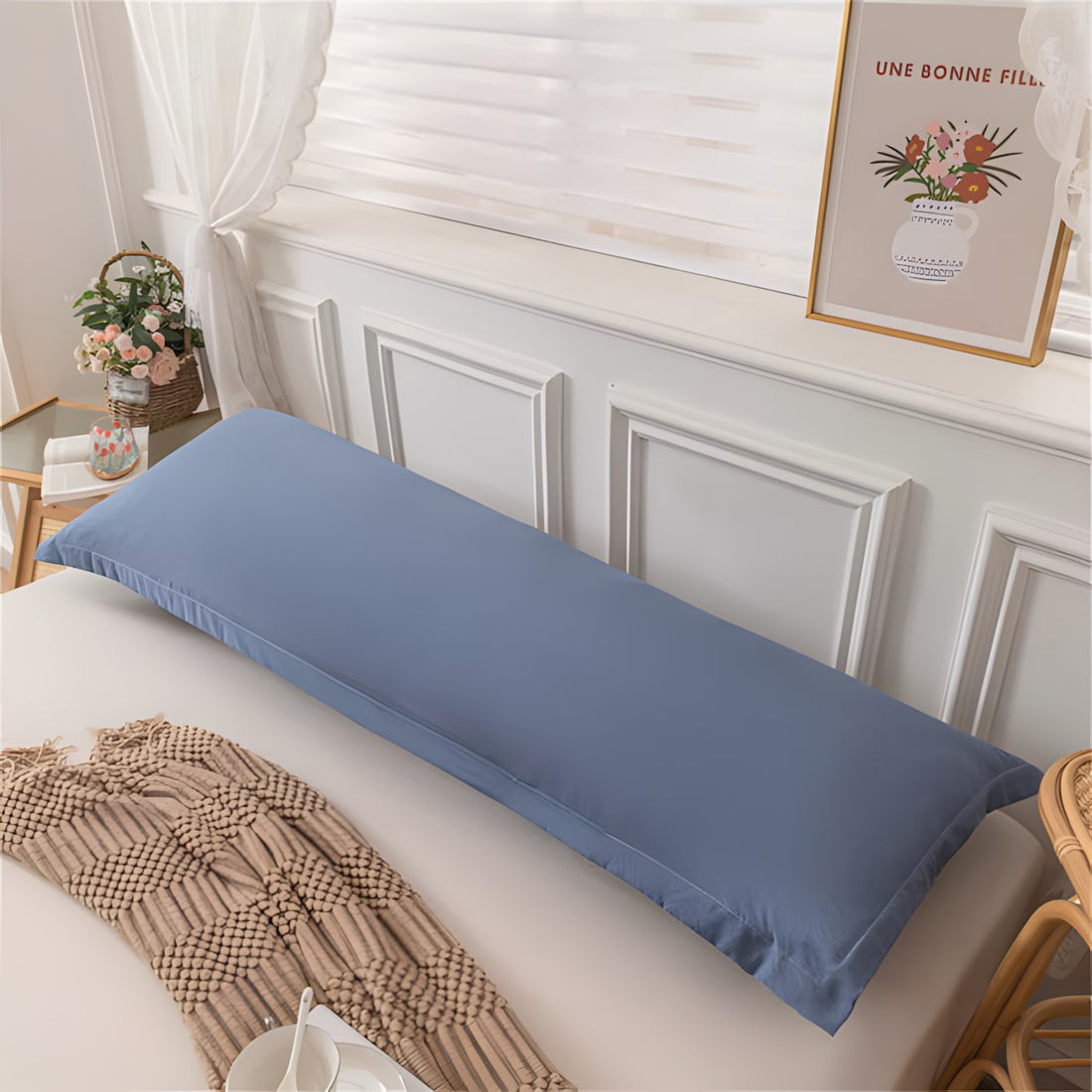 Skin-Friendly Couple Long Pillow Case Cover